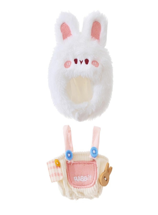 CALEMBOU Plush Doll Clothes, 4 Inches Cute Animal Series Vinyl Plush Doll Clothes, Kawaii Doll Clothes Accessories Set for Birthday Gifts (Cute Rabbit Set) - Image 1